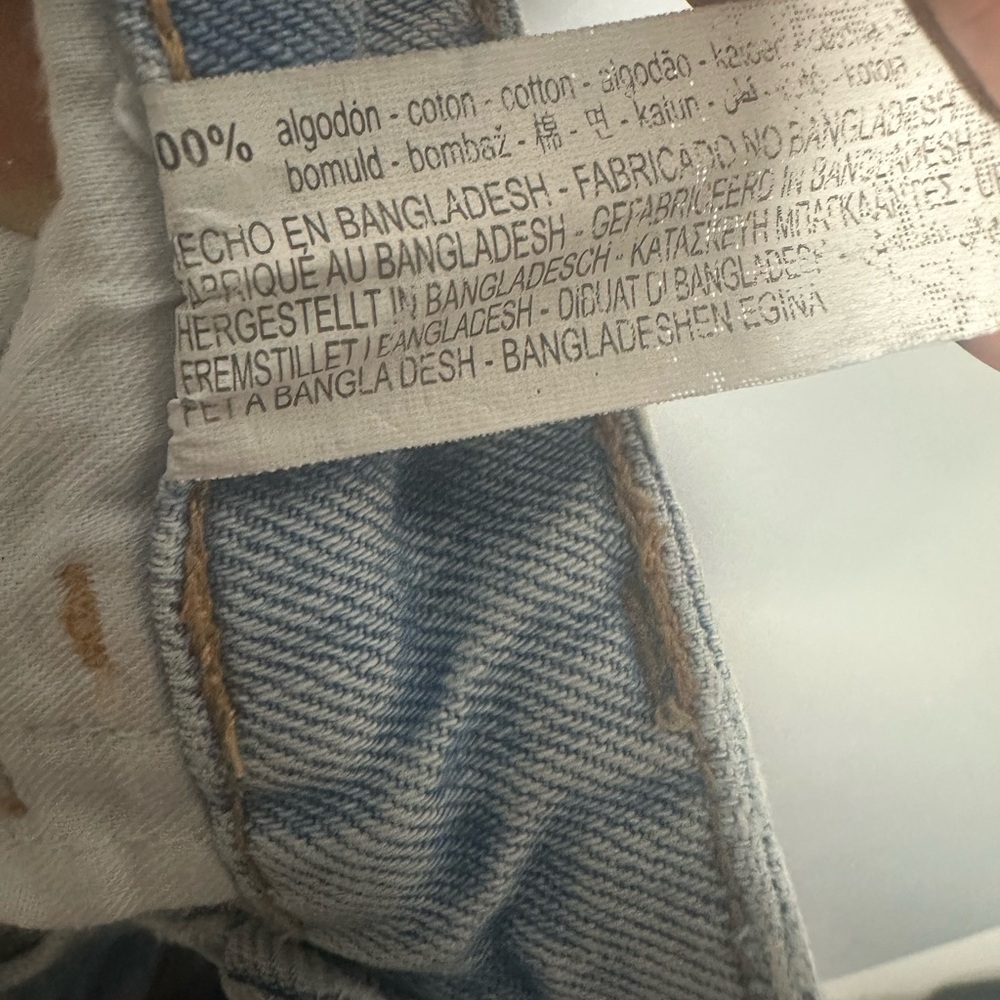 Zara Light Blue Denim Pants Baggy Light Wash 2 - Picture 6 of 8